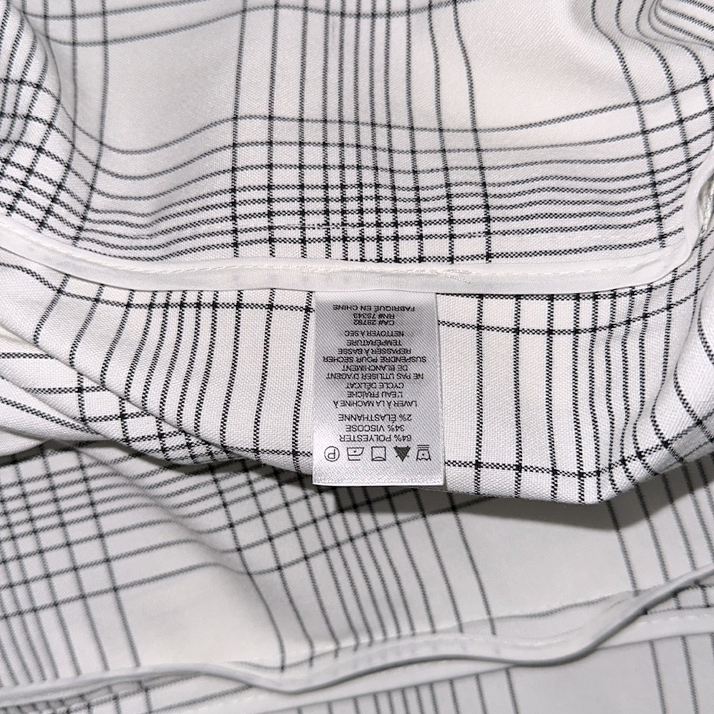 Rachel Zoe white & black plaid jacket size small with pockets - Picture 7 of 8